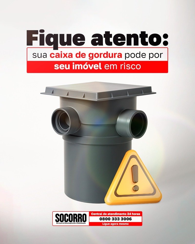 Caixa de gordura entupida em Ilhabela