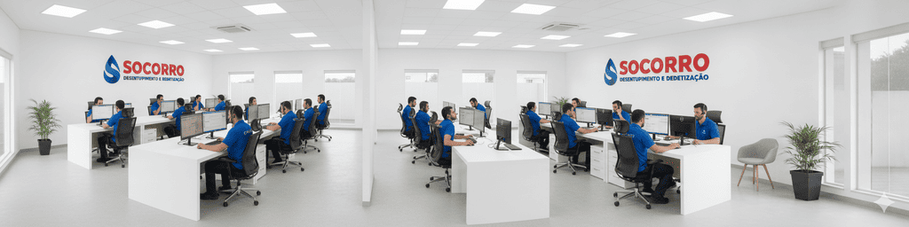 Central de atendimento da desentupidora em Lages