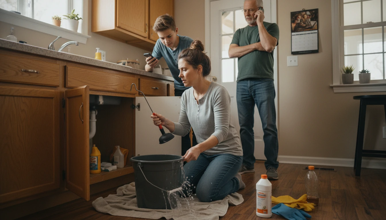 soluções caseira ou ligar para uma desentupidora