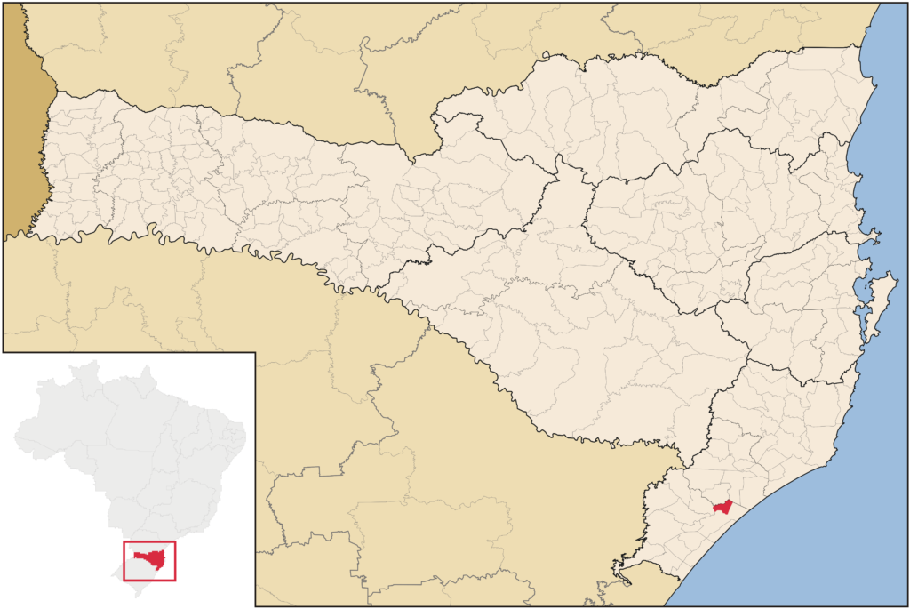     Mapa de localização de Maracajá em Santa Catarina