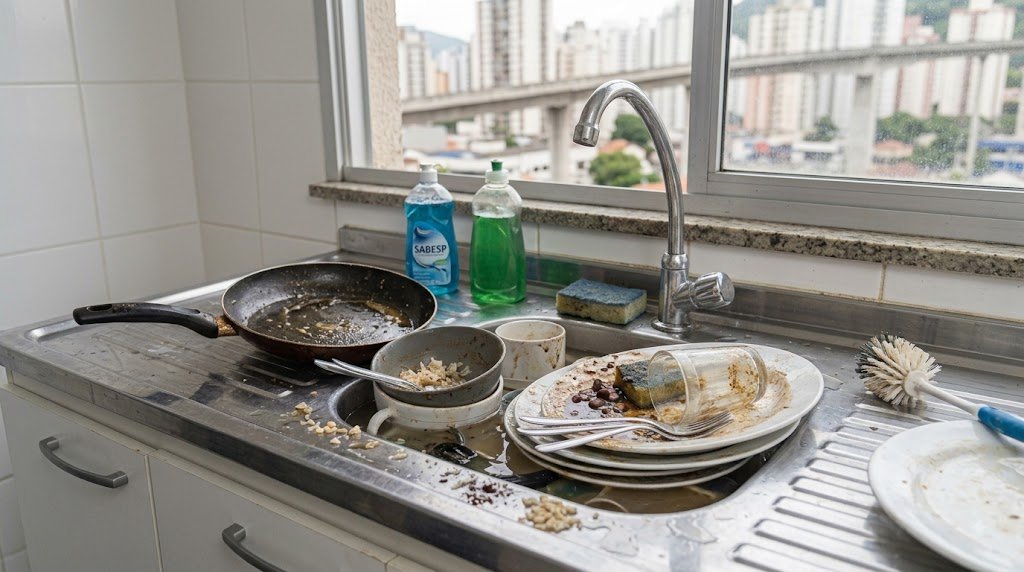 Como evitar que restos de comida entupam a pia da cozinha